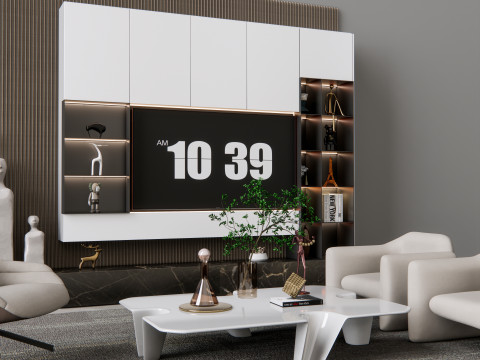TV wall 18 3D 모델