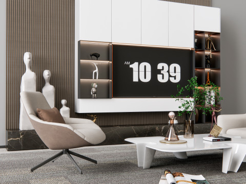 TV wall 18 3D 모델