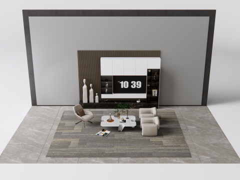 TV wall 18 3D 모델