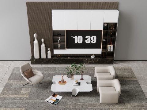 TV wall 18 3D 모델