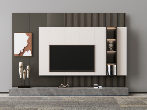 TV wall 19 3D Model