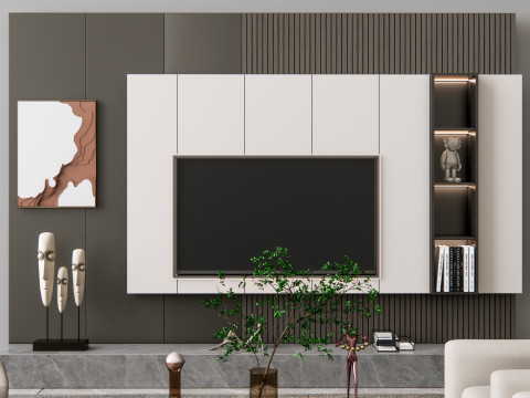 TV wall 19 3D Model