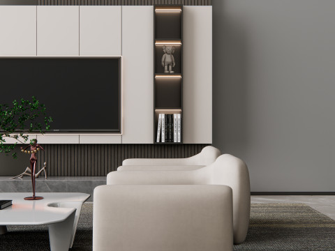 TV wall 19 3D Model