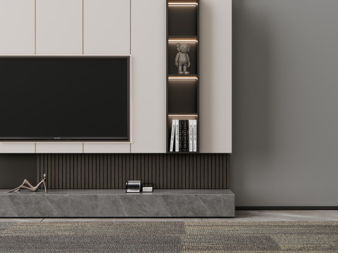 TV wall 19 3D Model
