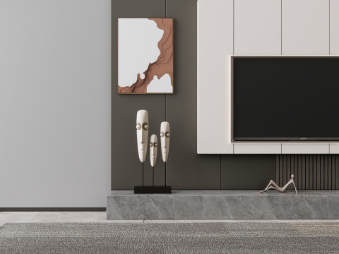 TV wall 19 3D Model