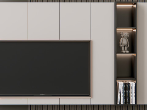 TV wall 19 3D Model