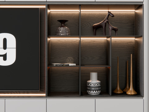 TV wall 20 3D Model