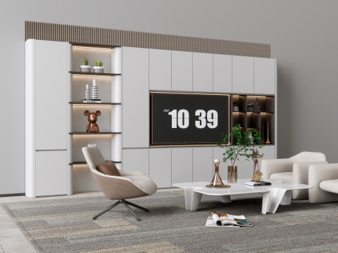 TV wall 20 3D Model