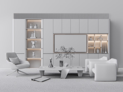 TV wall 20 3D Model