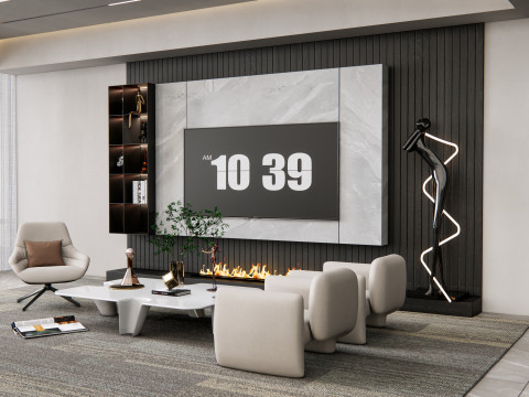 TV wall 21 3D Model