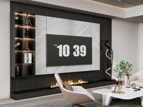 TV wall 21 3D Model