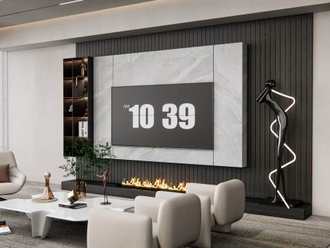 TV wall 21 3D Model