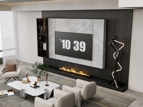 TV wall 21 3D Model