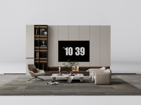 TV wall 22 3D Модель