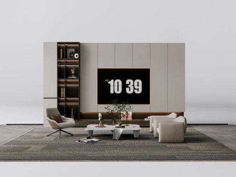 Parete TV 22 Modello 3D