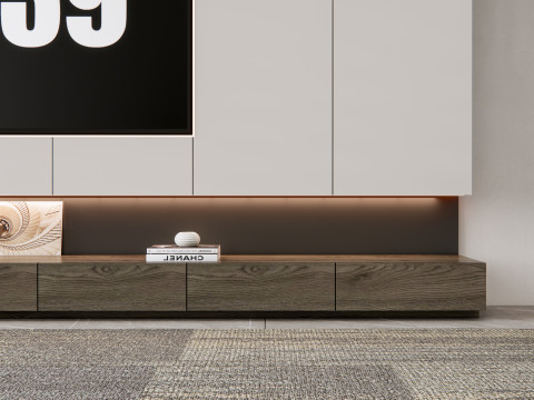 TV wall 22 3D Модель