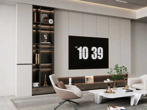 Parete TV 22 Modello 3D