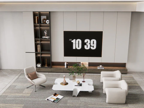 Parete TV 22 Modello 3D