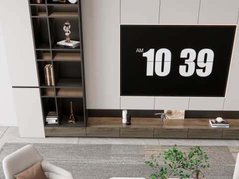 TV wall 22 3D Модель