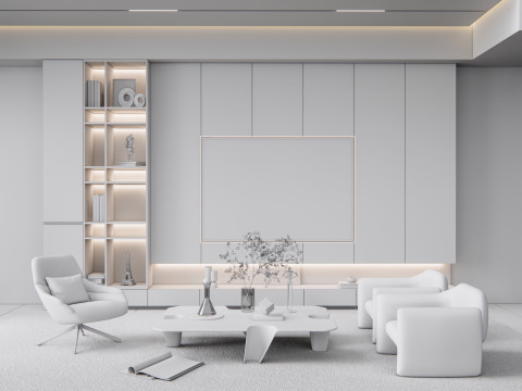 TV wall 22 3D Модель