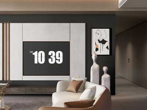 TV wall 23 Modelo 3D