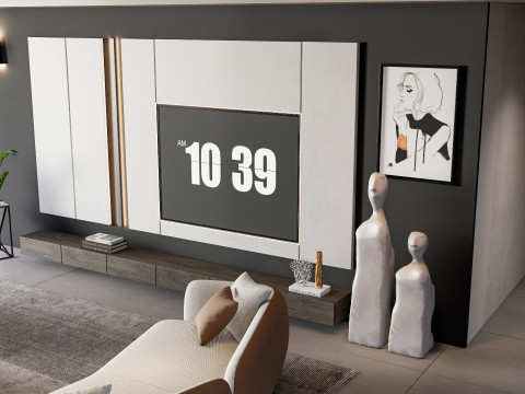 TV wall 23 Modelo 3D