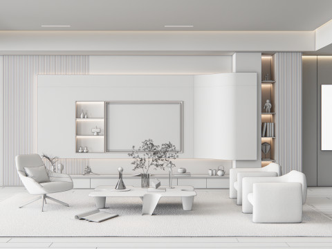 TV wall 26 3D-Modell
