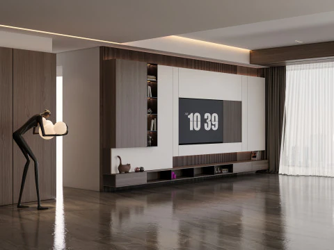 TV-Wand 28 3D Modell