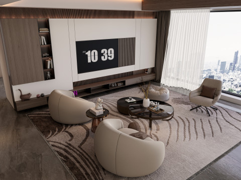 TV wall 28 3D Модель