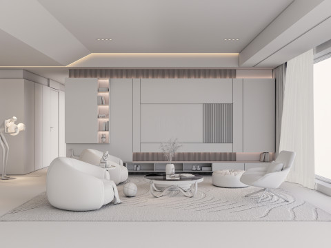 TV wall 28 3D Модель