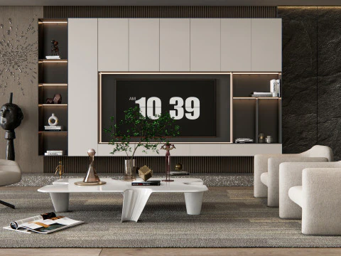 テレビの壁 29 3Dモデル