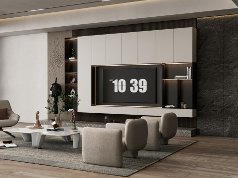 TV wall 29 Model 3D