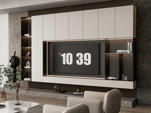 TV wall 29 Model 3D
