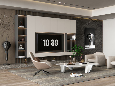 TV wall 29 Model 3D