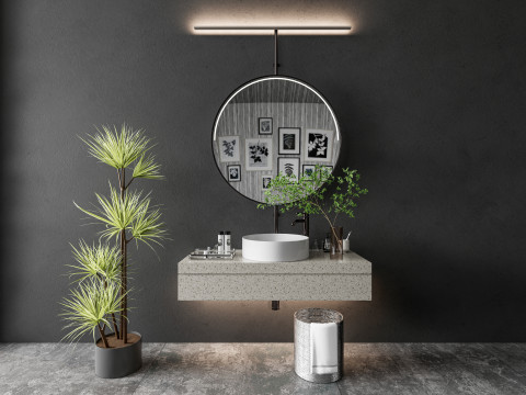 Vanity bathroom set 000 3D 모델