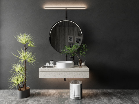Vanity bathroom set 000 3D Model