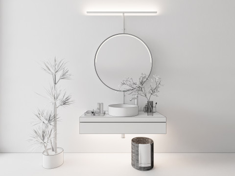 Vanity bathroom set 000 3D Model