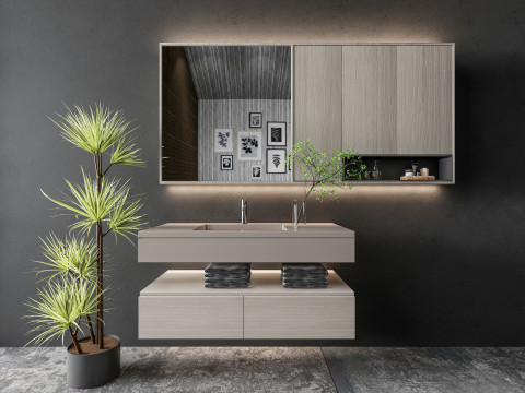 Vanity bathroom set 00 3D 모델