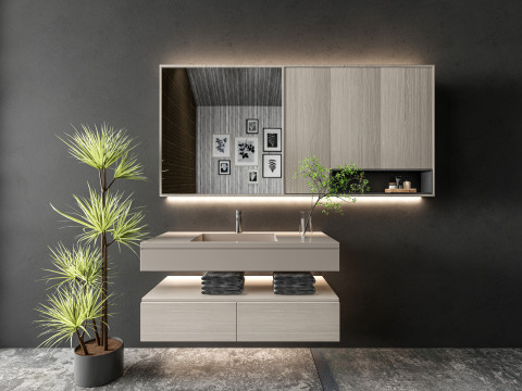 Vanity bathroom set 00 3D Model