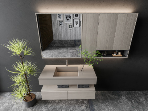 Vanity bathroom set 00 3D Model