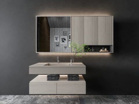 Vanity bathroom set 00 3D Model