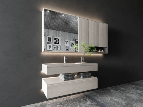 Vanity bathroom set 00 3D Model