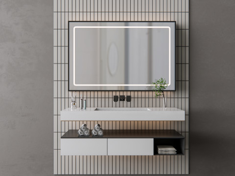 Vanity bathroom set 001 Modelo 3D
