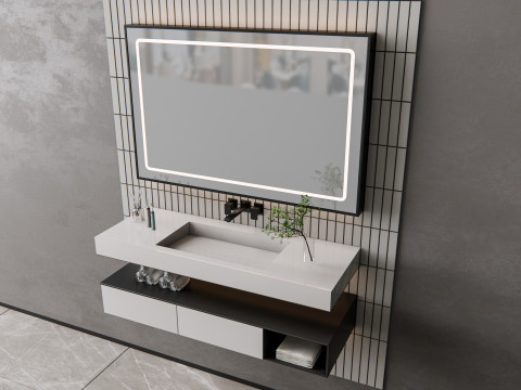 Vanity bathroom set 001 Modelo 3D