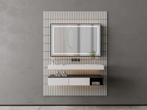 Vanity bathroom set 001 3D Model