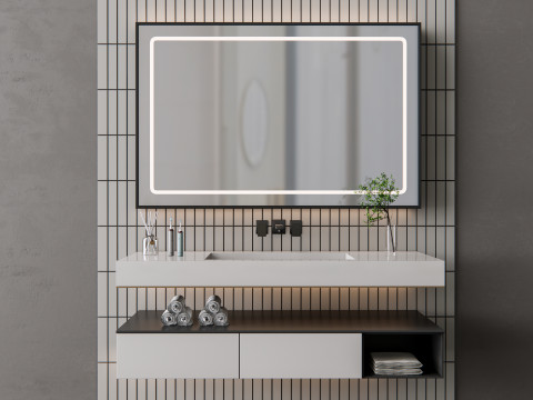 Vanity bathroom set 001 Modelo 3D