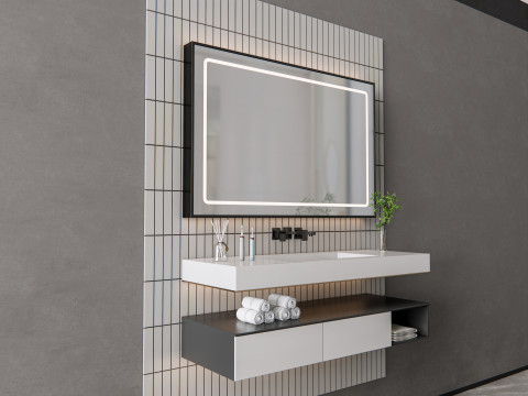 Vanity bathroom set 001 Modelo 3D