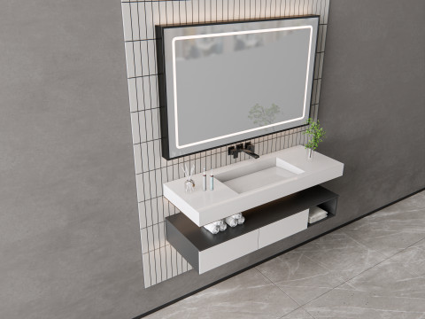 Vanity bathroom set 001 Modelo 3D