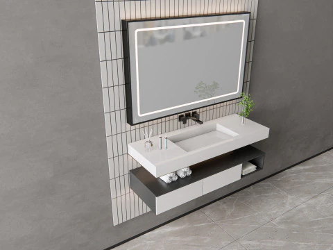 Vanity bathroom set 001 3D Model