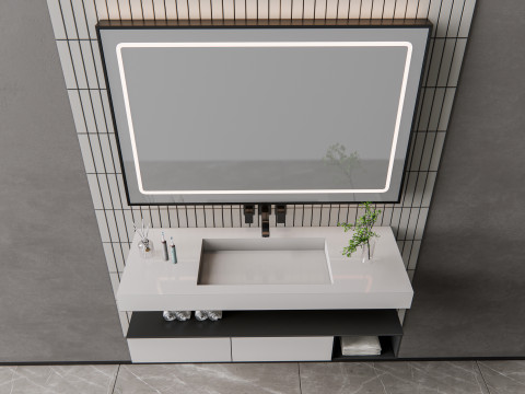 Vanity bathroom set 001 Modelo 3D